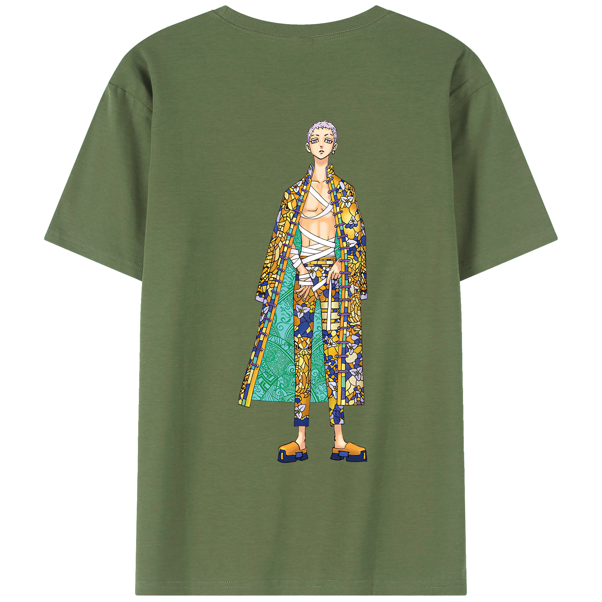 （画像用） 東京リベンジャーズ Tokyo Revengers 綿100％ メンズ半袖Tシャツ（バックプリント） 通気性